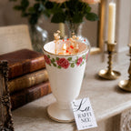 Bougie Lys, Lotus & Vanille – Mazagran fleuri vintage