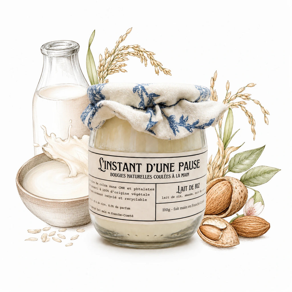 Duftkerze Reismilch – natürlich, handgemacht & vegan