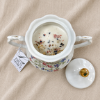 Bougie Rose, Musc & Oud – Pot en porcelaine vintage