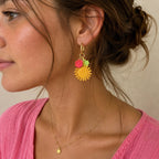 Marina – boucles d’oreilles soleil et coquillage