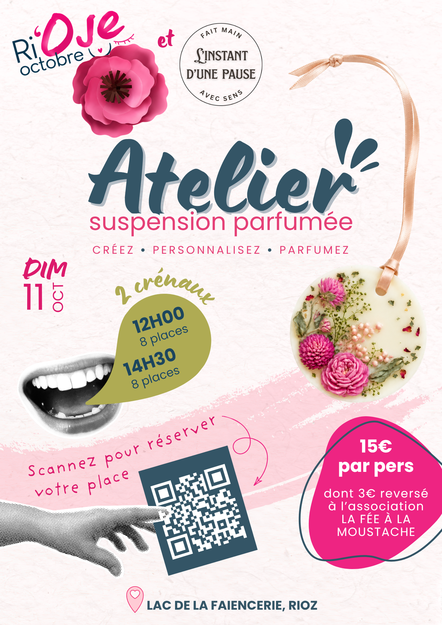 Atelier suspension parfumée – Marche rose à Rioz