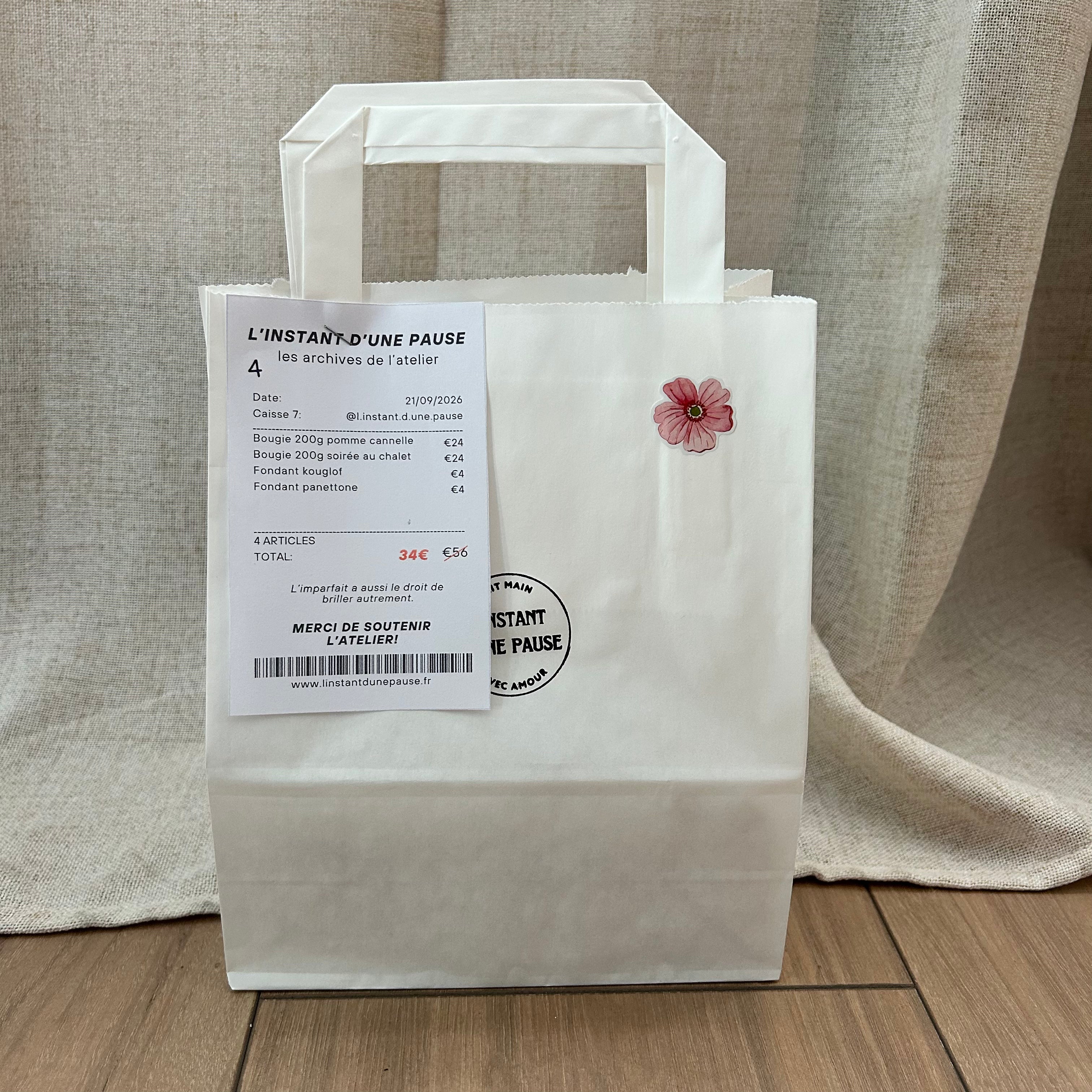 Sac anti-gaspi n°4 – 2 bougies & 2 fondants parfumés