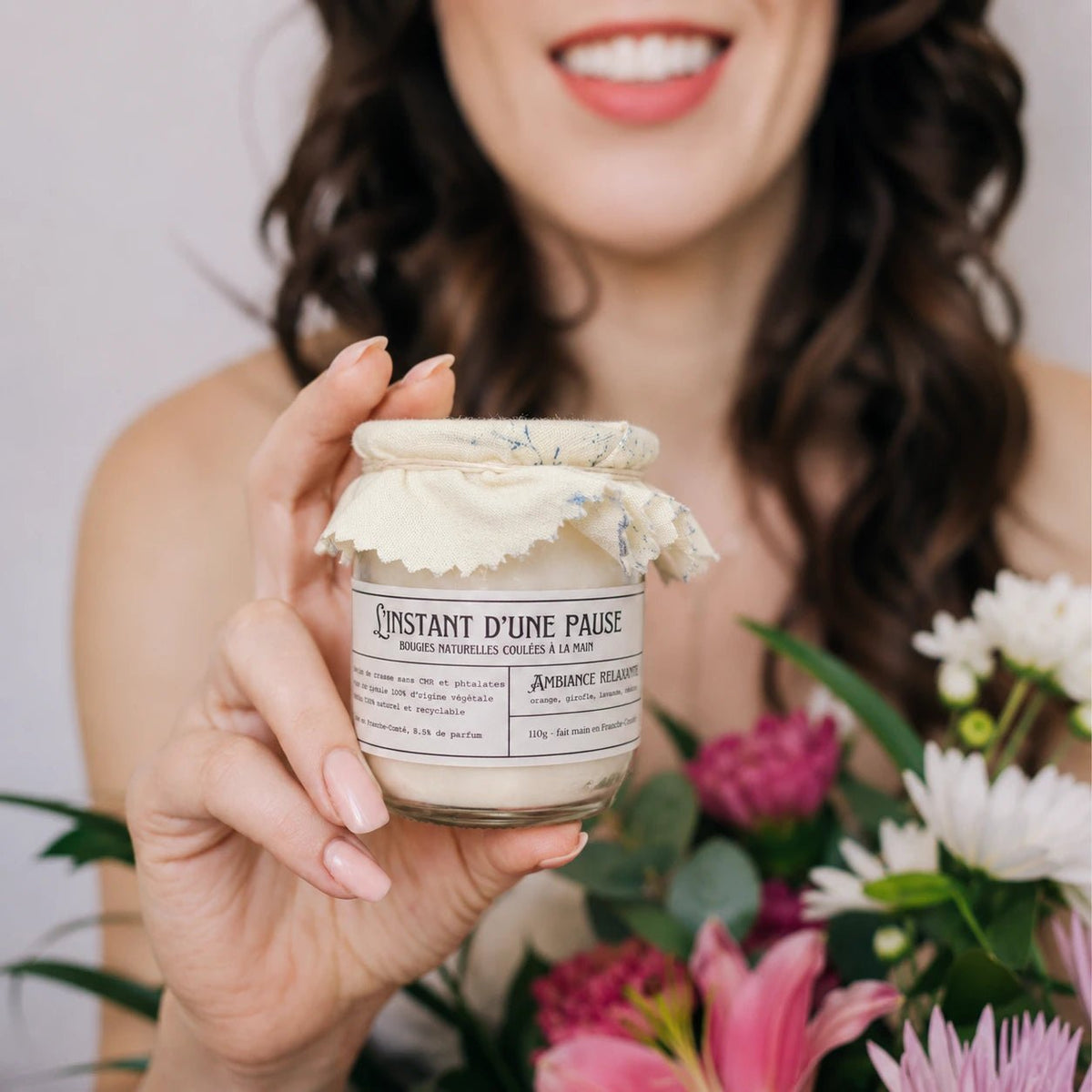 Bougie parfumée ambiance relaxante – naturelle, artisanale & vegan - L'INSTANT D'UNE PAUSE