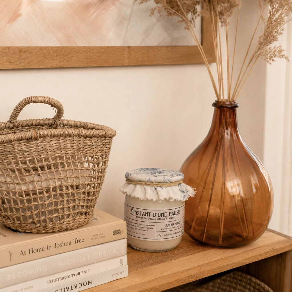 Bougie parfumée amour ambré – naturelle, artisanale & vegan - L'INSTANT D'UNE PAUSE