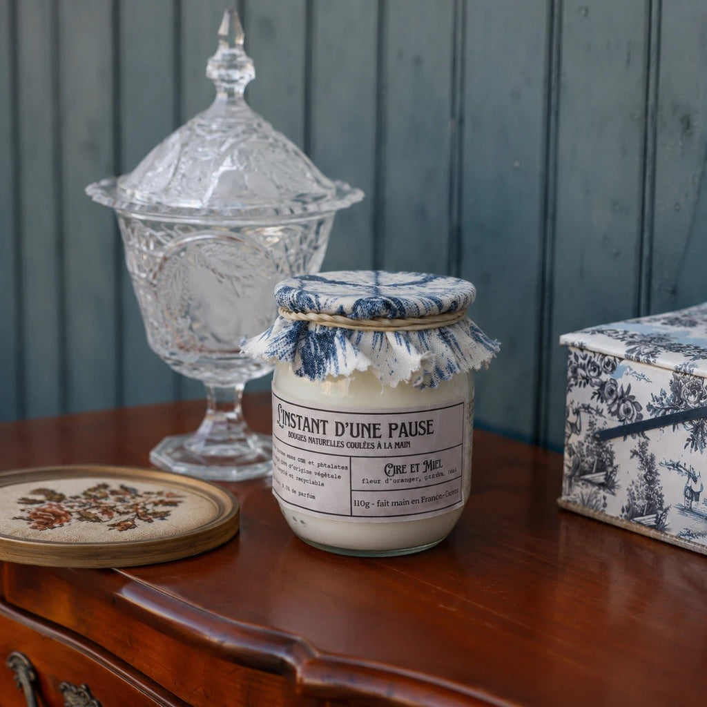 Bougie parfumée cire & miel – naturelle, artisanale & vegan - L'INSTANT D'UNE PAUSE