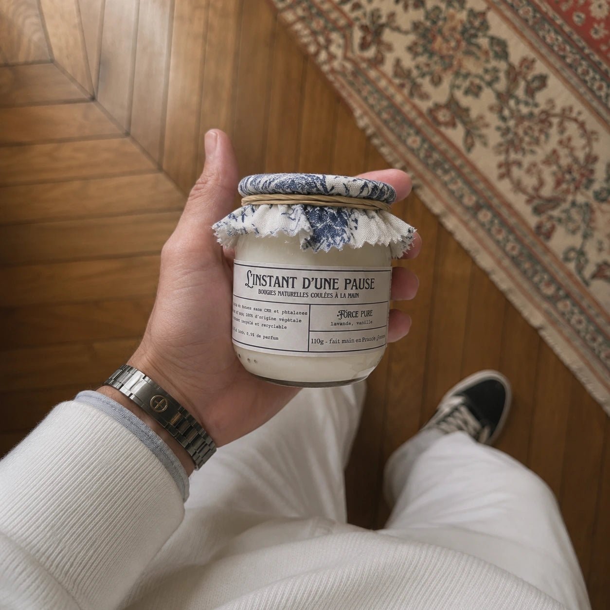 Bougie parfumée force pure – naturelle, artisanale & vegan - L'INSTANT D'UNE PAUSE