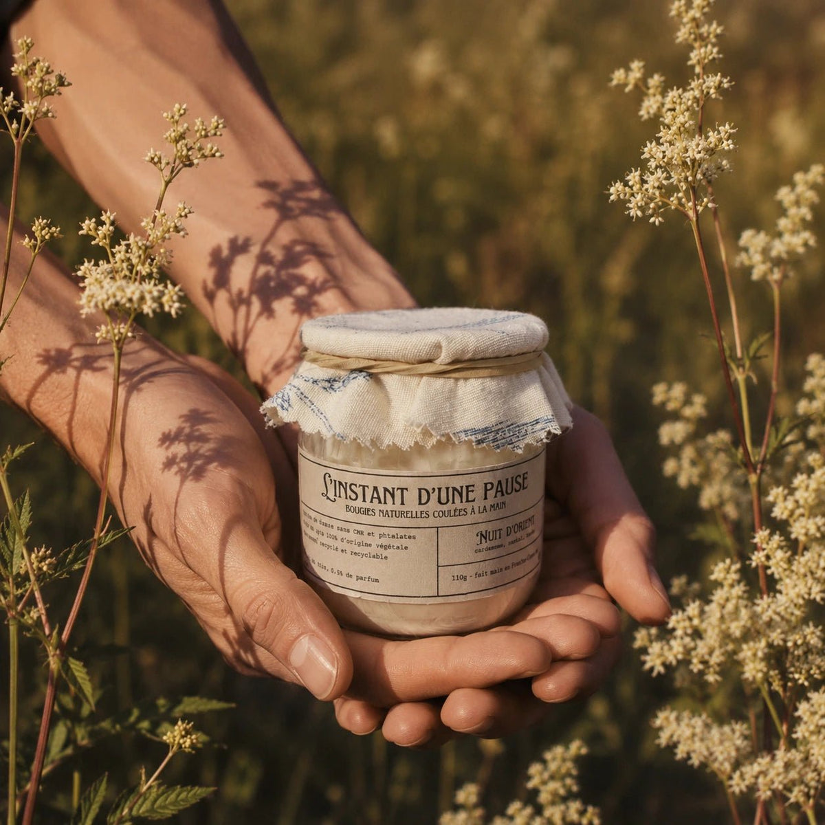 Bougie parfumée nuit d’orient – naturelle, artisanale & vegan - L'INSTANT D'UNE PAUSE