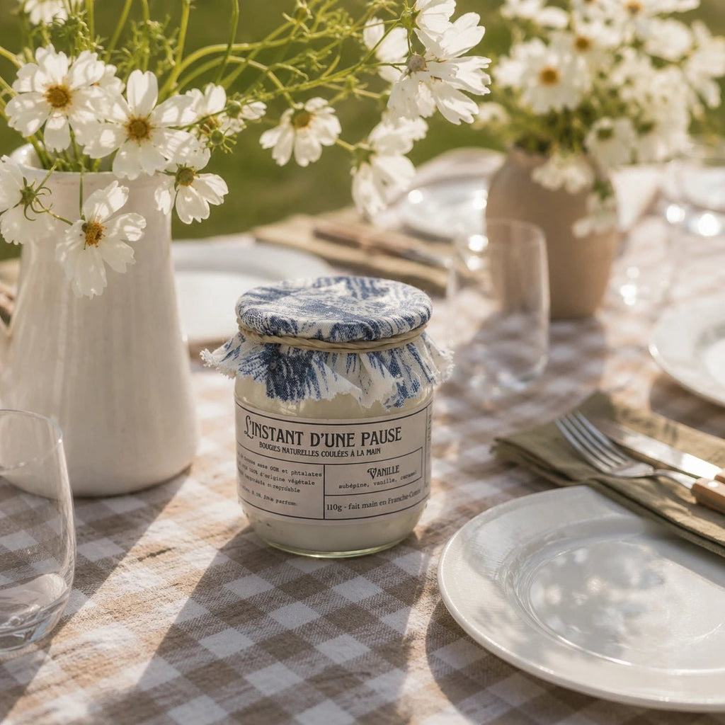 Bougie parfumée vanille – naturelle, artisanale & vegan - L'INSTANT D'UNE PAUSE