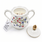Bougie Rose, Musc & Oud – Pot en porcelaine vintage - L'INSTANT D'UNE PAUSE