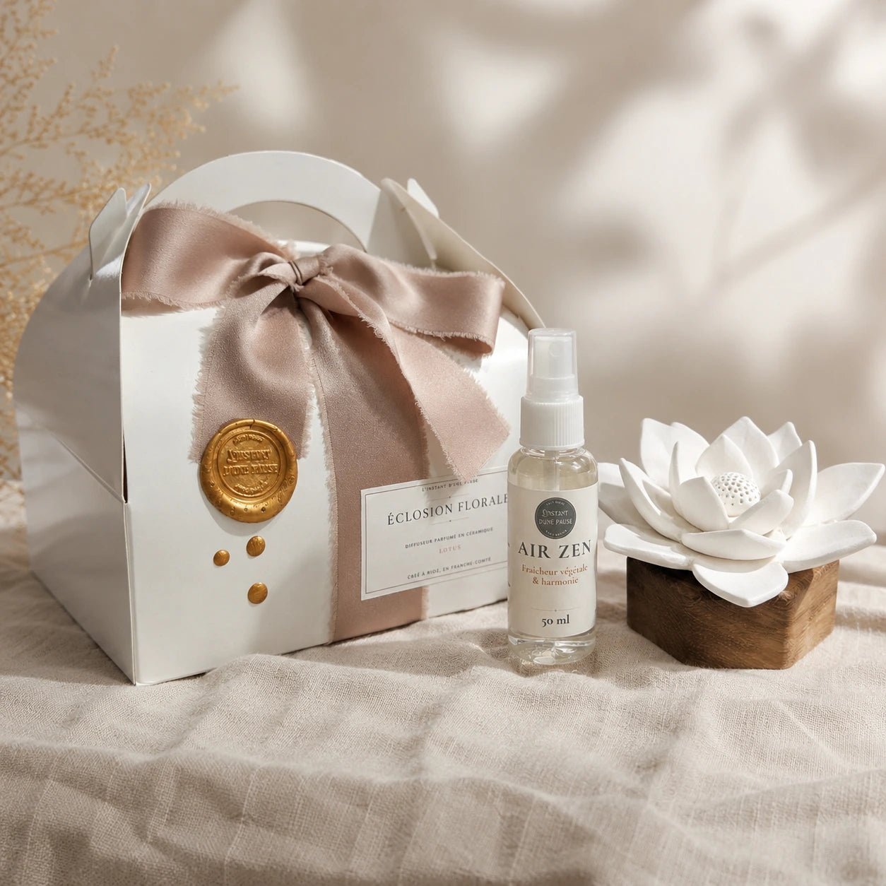 Coffret diffuseur de parfum - Lotus - L'INSTANT D'UNE PAUSE