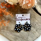 Colette – boucles d’oreilles noires à pois - L'INSTANT D'UNE PAUSE