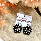 Colette – boucles d’oreilles noires à pois - L'INSTANT D'UNE PAUSE