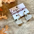 Élise – boucles d’oreilles cœur transparent pailleté - L'INSTANT D'UNE PAUSE