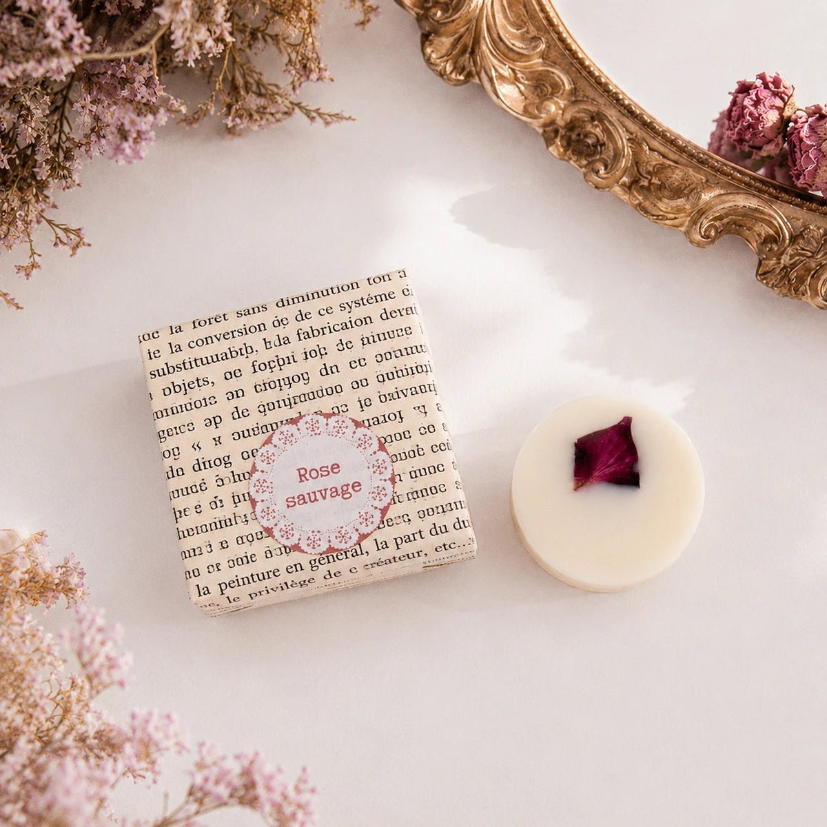 Fondant parfumé Rose sauvage – parfum d’intérieur - L'INSTANT D'UNE PAUSE