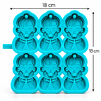 Moule silicone Noël 6 empreintes pour suspensions parfumées – créatrices de bougies