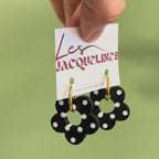 Colette – boucles d’oreilles noires à pois