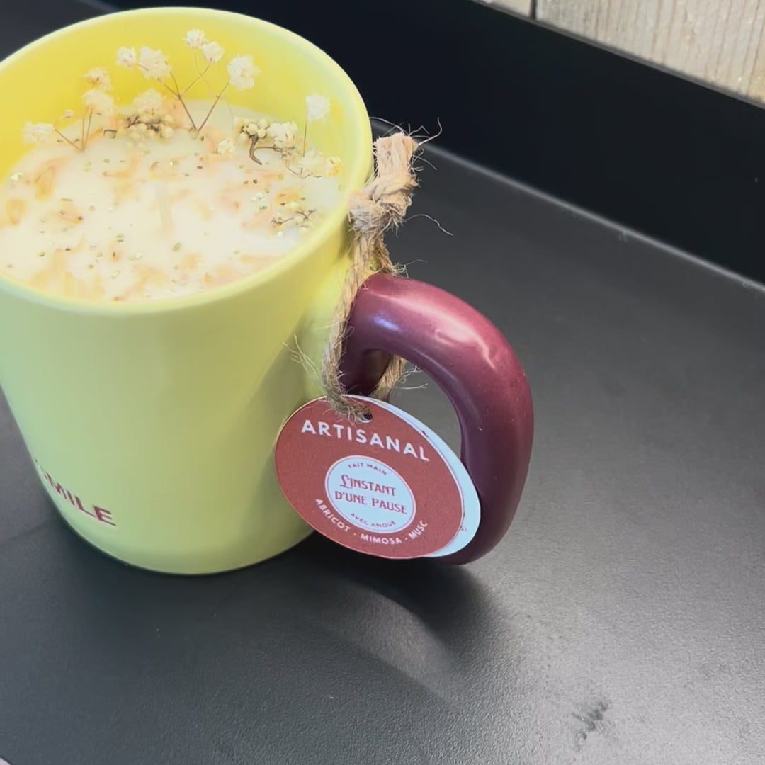 Bougie Abricot, Mimosa & Musc – Mug « Smile »