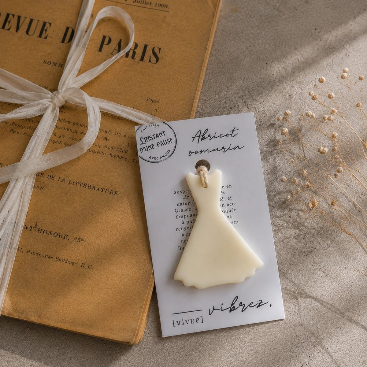 Suspension parfumée Abricot Romarin – parfum d’intérieur artisanal - L'INSTANT D'UNE PAUSE