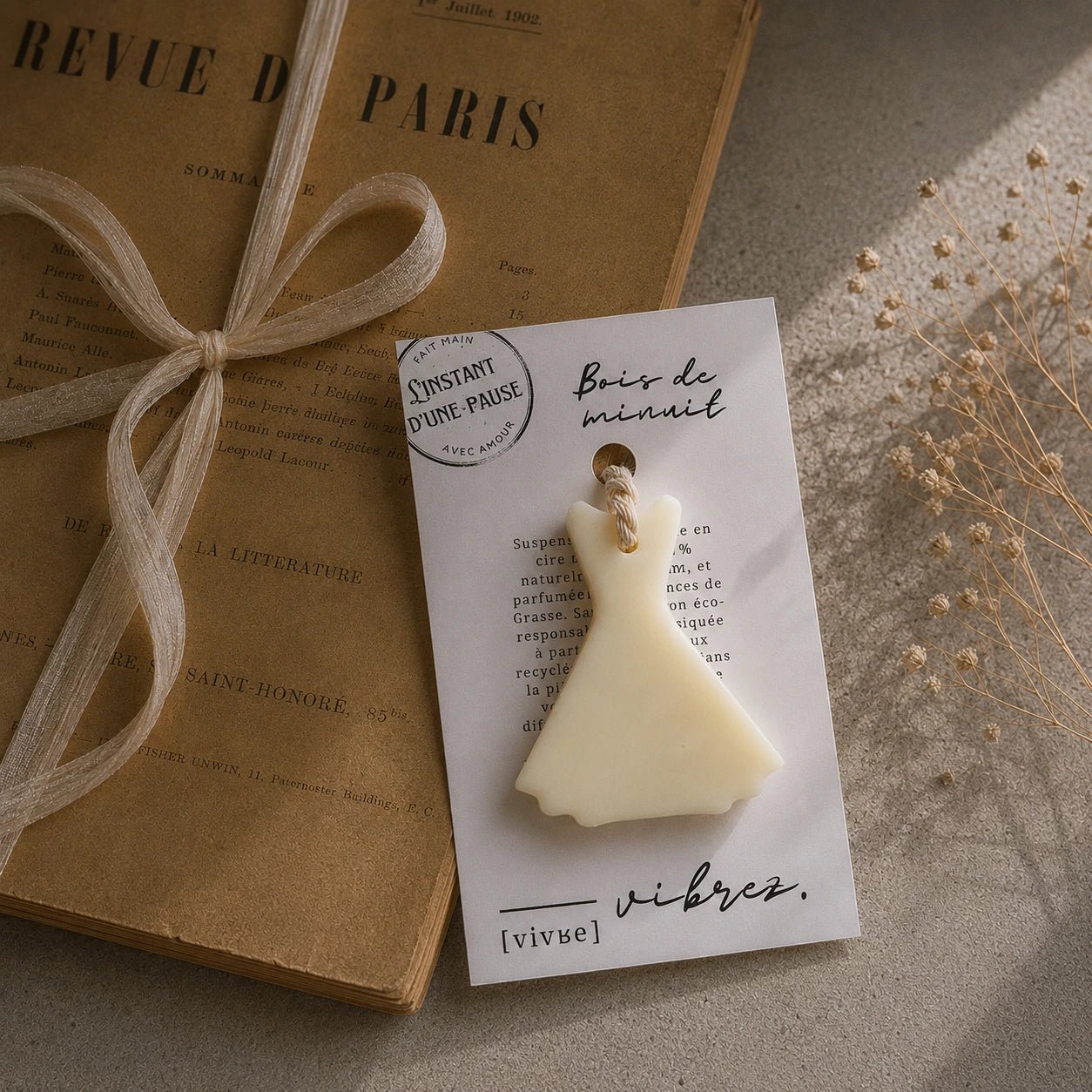Suspension parfumée Bois de Minuit – parfum d’intérieur artisanal - L'INSTANT D'UNE PAUSE