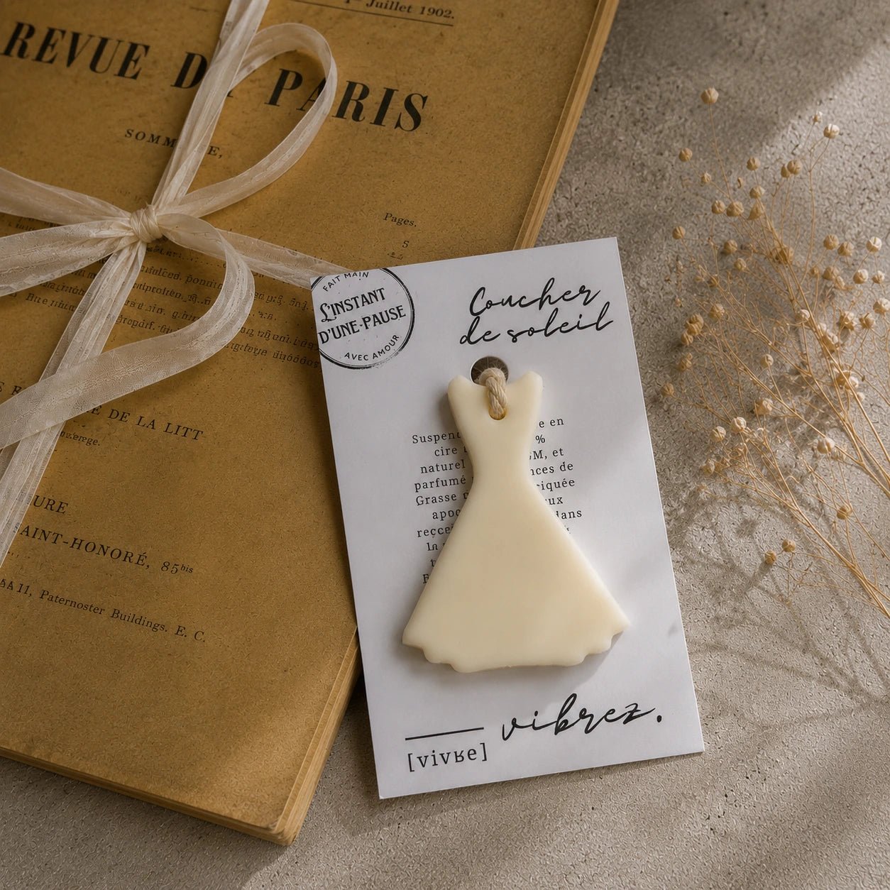 Suspension parfumée Coucher de Soleil – parfum d’intérieur artisanal - L'INSTANT D'UNE PAUSE
