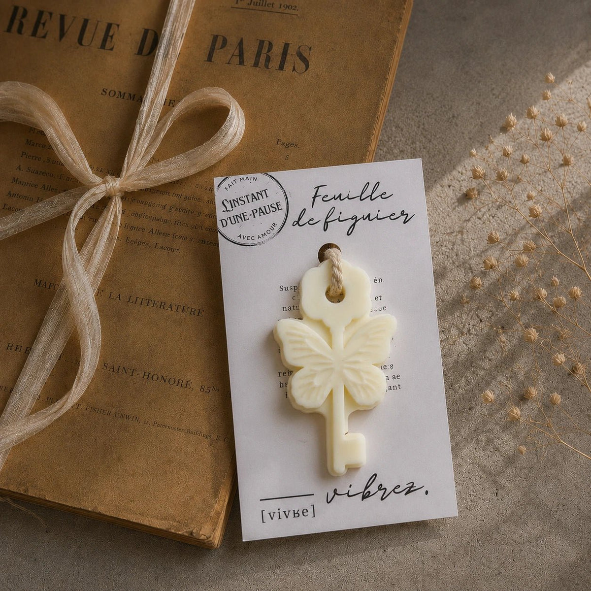 Suspension parfumée Feuille de Figuier – parfum d’intérieur artisanal - L'INSTANT D'UNE PAUSE