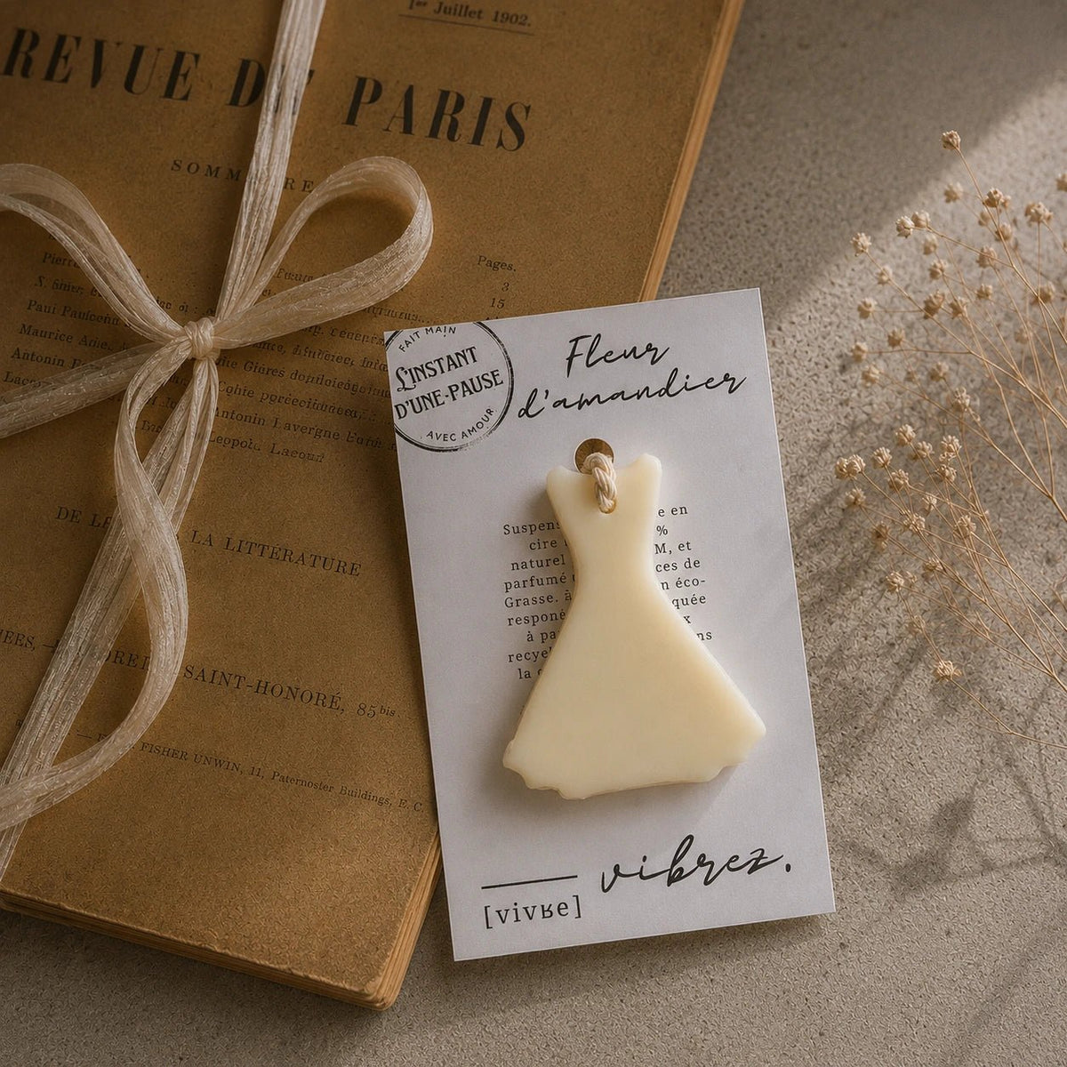 Suspension parfumée Fleur d’amandier – parfum d’intérieur artisanal - L'INSTANT D'UNE PAUSE