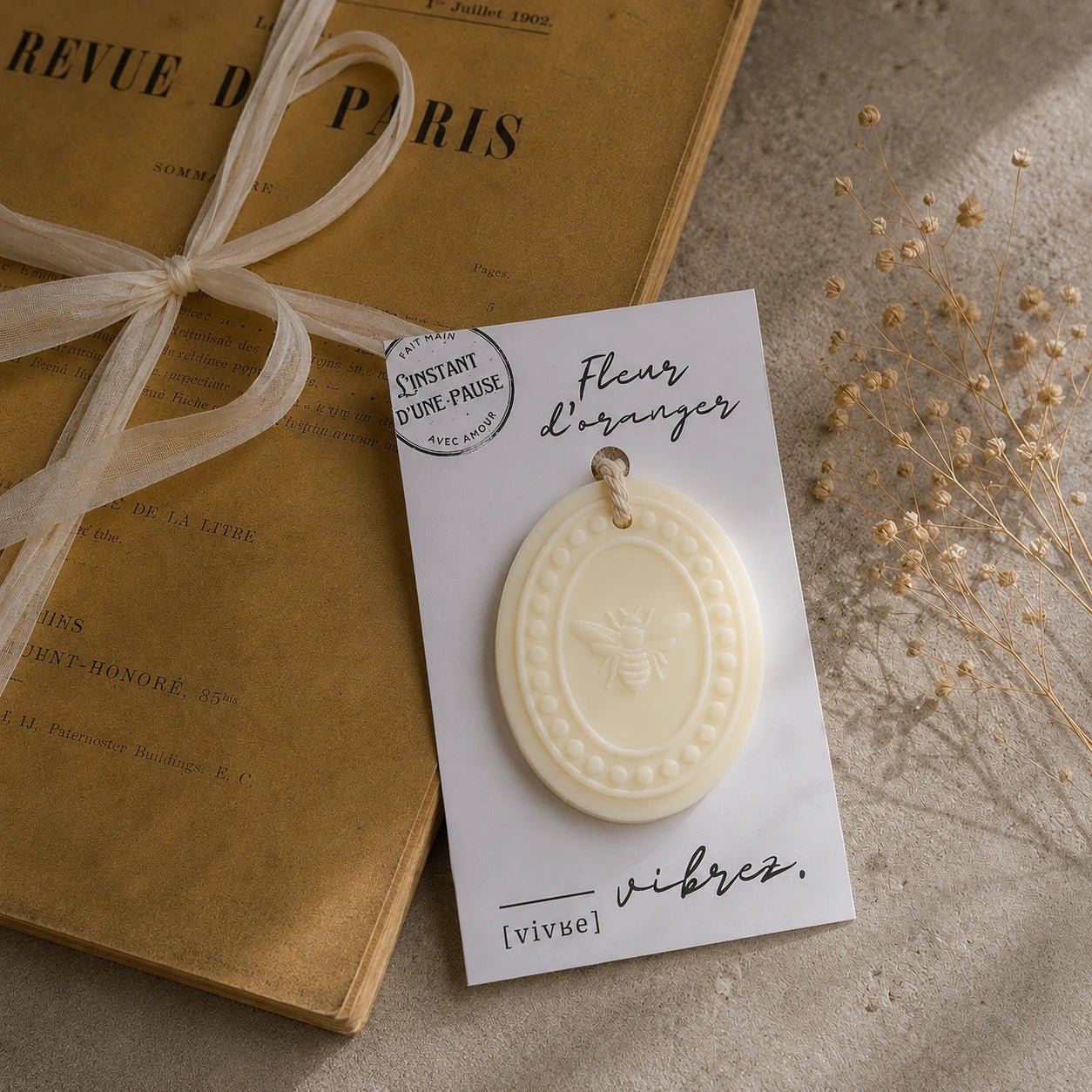 Suspension parfumée Fleur d’Oranger – parfum d’intérieur artisanal - L'INSTANT D'UNE PAUSE