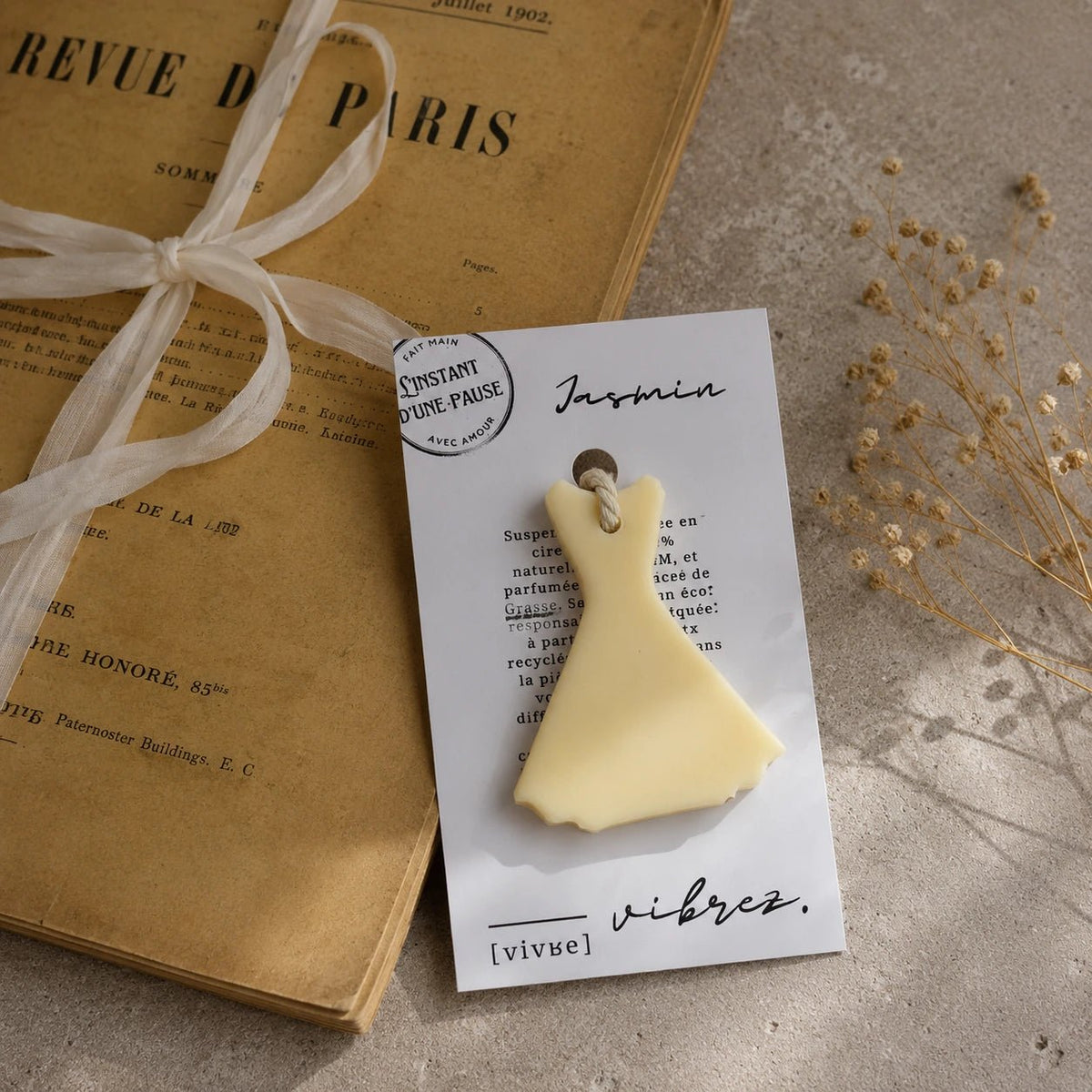 Suspension parfumée Jasmin – parfum d’intérieur artisanal - L'INSTANT D'UNE PAUSE