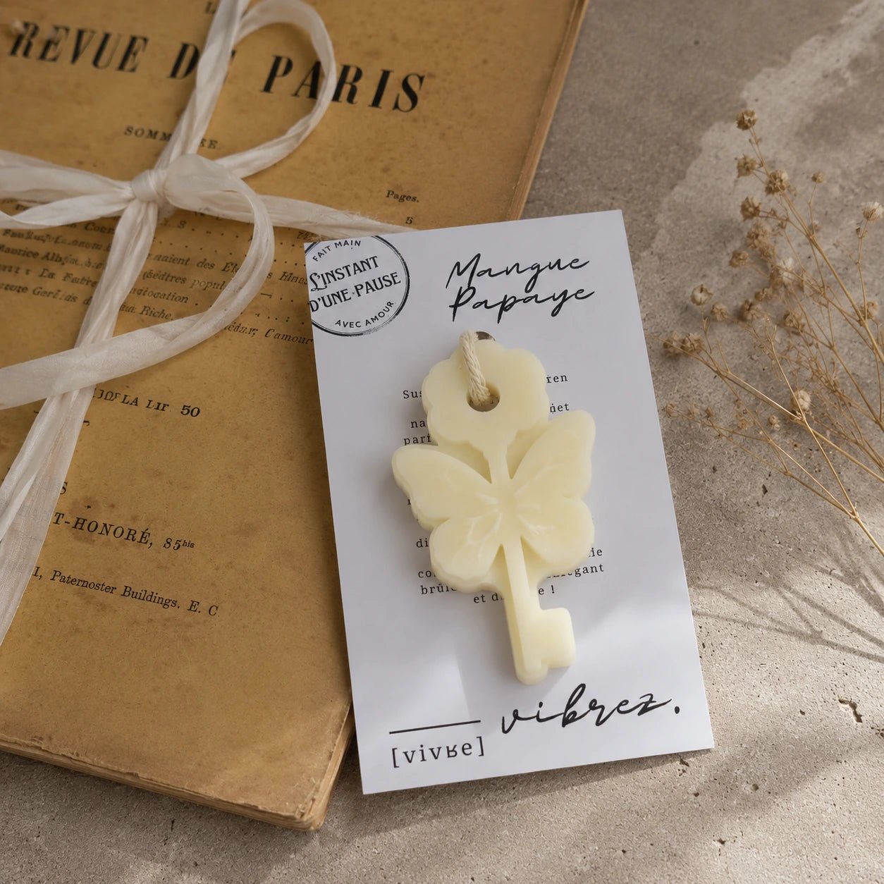 Suspension parfumée Mangue Papaye – parfum d’intérieur artisanal - L'INSTANT D'UNE PAUSE