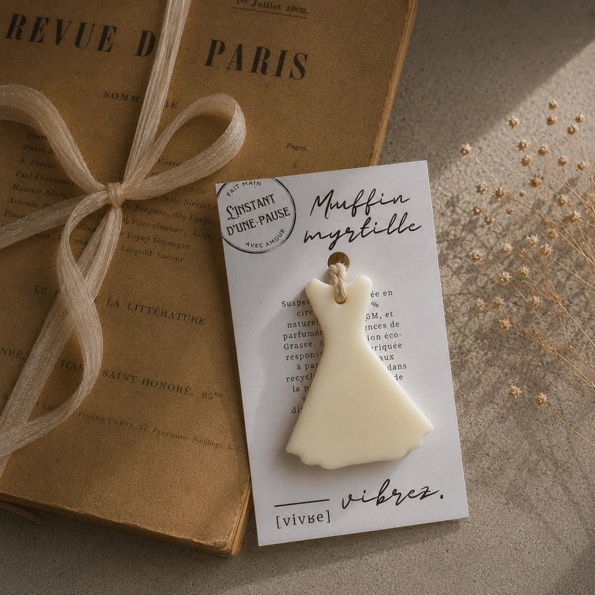 Suspension parfumée Muffin myrtille – parfum d’intérieur artisanal - L'INSTANT D'UNE PAUSE