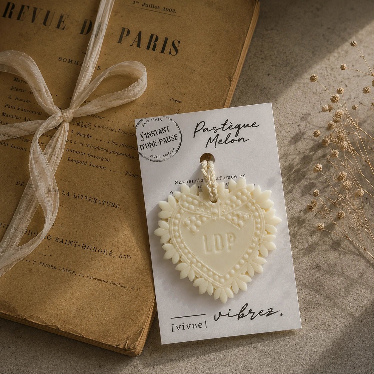 Suspension parfumée Pastèque Melon – parfum d’intérieur artisanal - L'INSTANT D'UNE PAUSE