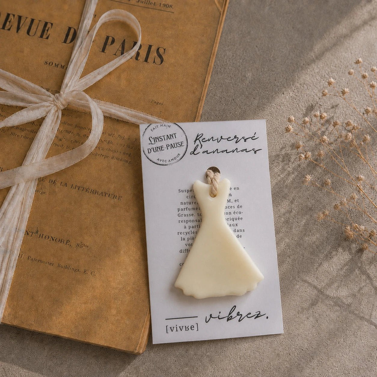 Suspension parfumée Renversée d’ananas – parfum d’intérieur artisanal - L'INSTANT D'UNE PAUSE