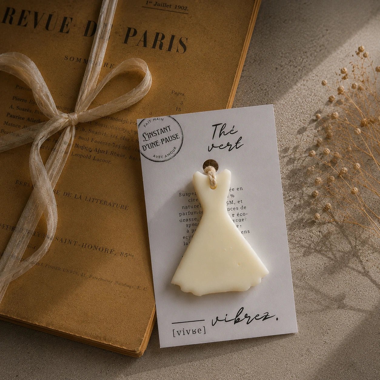 Suspension parfumée Thé vert – parfum d’intérieur artisanal - L'INSTANT D'UNE PAUSE