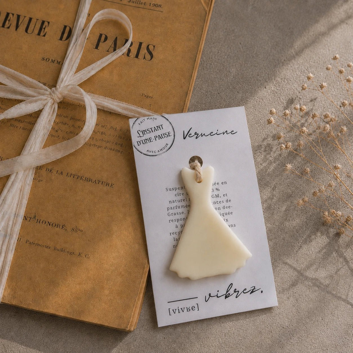 Suspension parfumée Verveine – parfum d’intérieur artisanal - L'INSTANT D'UNE PAUSE