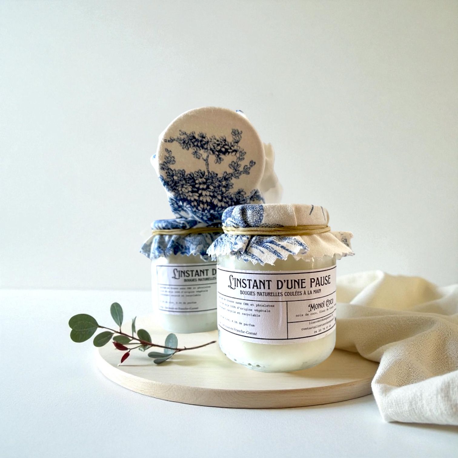 Bougie naturelle Monoï Coco – Artisanale & écoresponsable